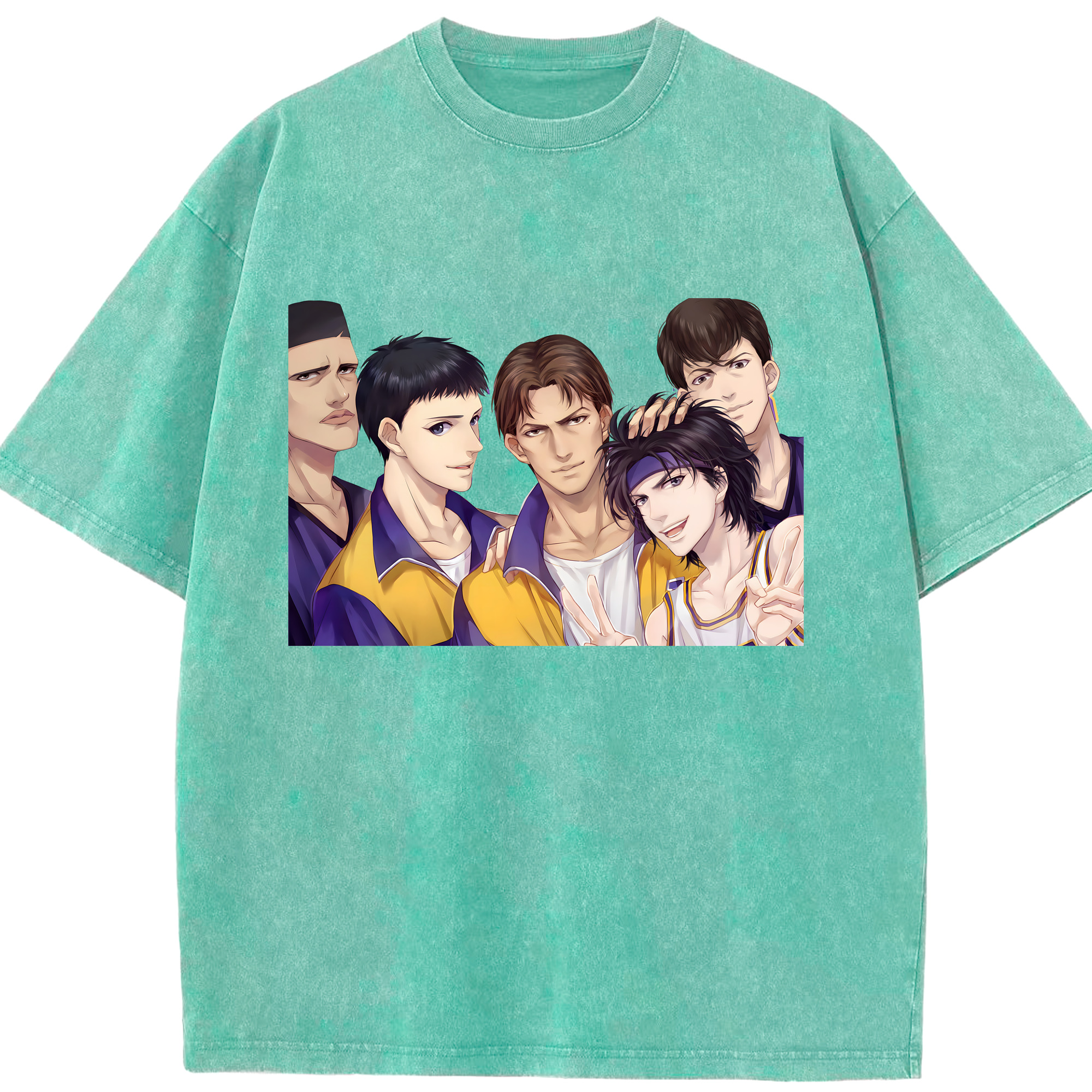 （画像用） SLAM DUNK／スラムダンク 綿100% ヴィンテージ風 半袖Tシャツ（フロントプリント）